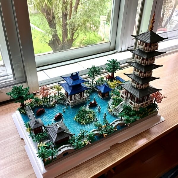 3800 + PCS Hangzhou West Lake building blocks, construction difficult toys, Christmas gifts