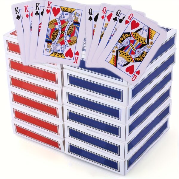 Playing Cards, Decks Of Cards Bulk, Poker Size, Blue And Red, Game Card - Image 5