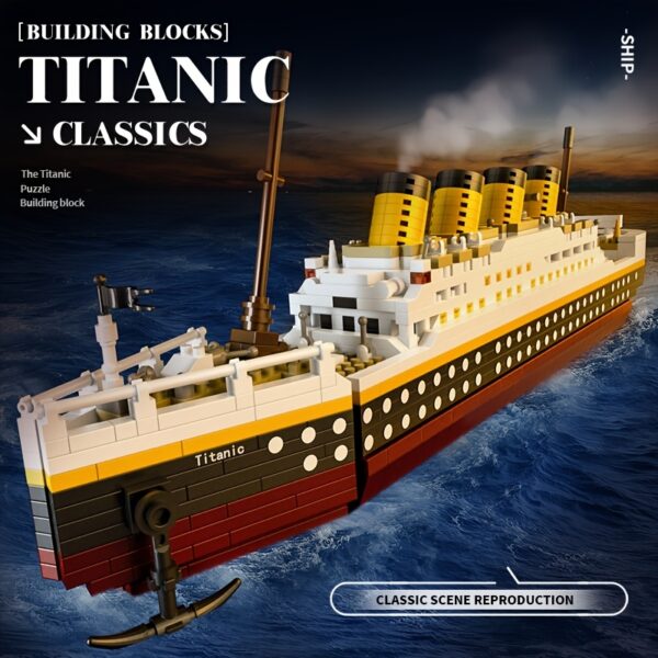 Large Titanic Model Building Block Kit, Adults Challenging Huge Titanic Cruise Ship Model Building Set, Adult Gifts, Birthday Gifts, Gifts For Friends, Family Ornaments