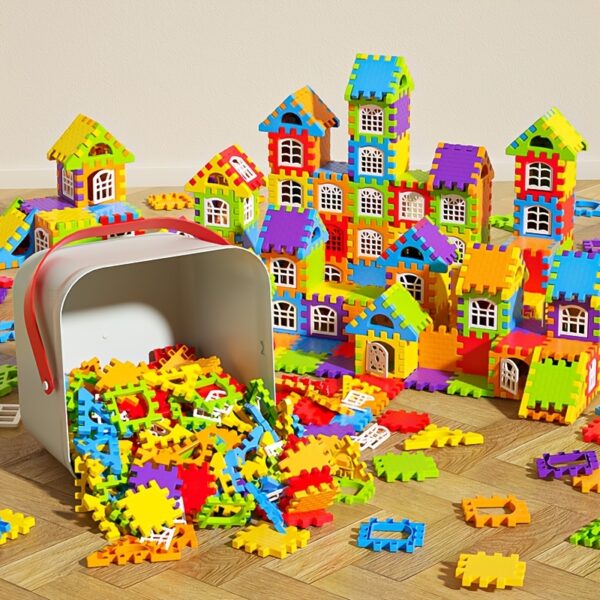 100/50pcs Building Blocks Toy Set - Educational Early Learning Stacking Blocks With Storage Bucket - Interlocking ABS Construction Toys For Kids - Ignite Imagination & Creativity - Image 6