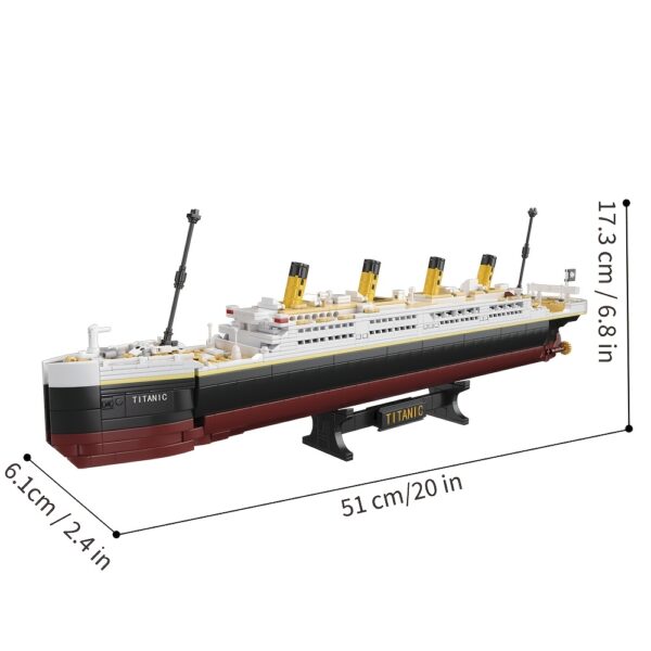 Titanic Model Building Block Kit, Adults Challenging Huge Titanic Cruise Ship Model Building Set, Adult Gifts, Birthday Gifts, Gifts For Friends, Family Ornaments - Image 2