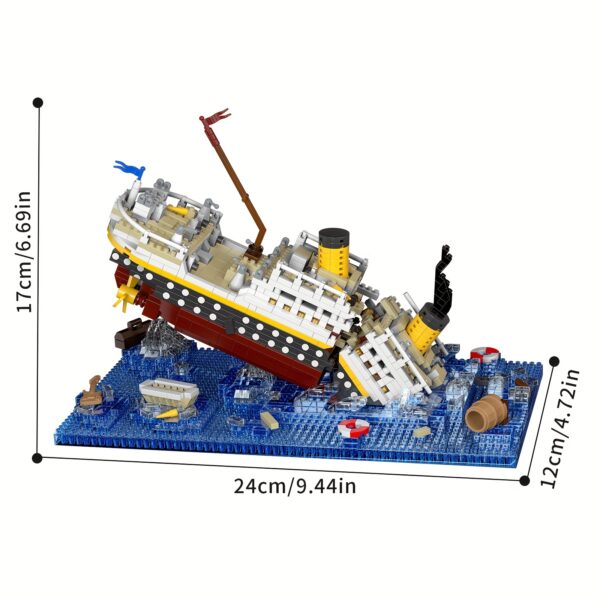 Large Titanic Model Building Block Kit, Adults Challenging Huge Titanic Cruise Ship Model Building Set, Adult Gifts, Birthday Gifts, Gifts For Friends, Family Ornaments - Image 4