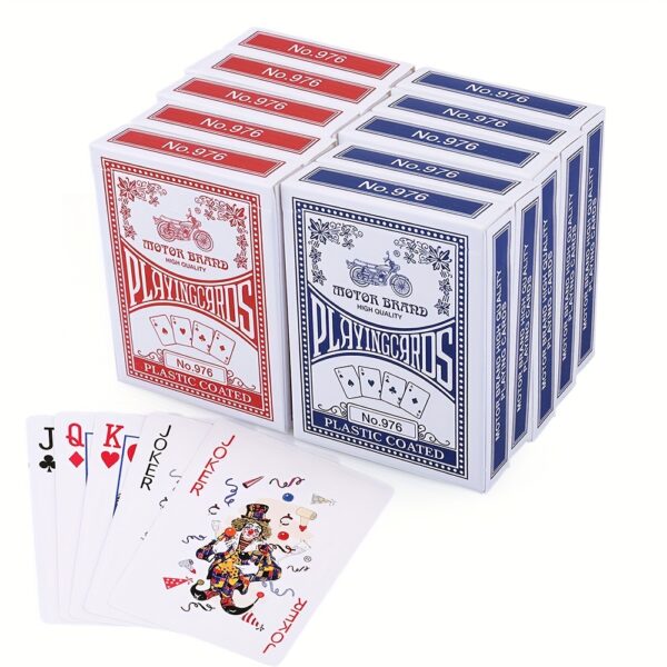 Playing Cards, Decks Of Cards Bulk, Poker Size, Blue And Red, Game Card - Image 3