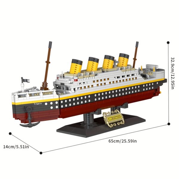 Large Titanic Model Building Block Kit, Adults Challenging Huge Titanic Cruise Ship Model Building Set, Adult Gifts, Birthday Gifts, Gifts For Friends, Family Ornaments - Image 2