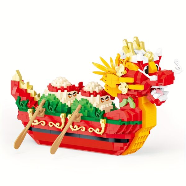 Micro Particle Building Blocks Assembly Decoration Collection Model Toys, Adult Assembly Smooth Sailing Ship, Dragon Boat Models, Home Decoration Office Desktop Decoration, Birthday Gifts for Friends - Image 13
