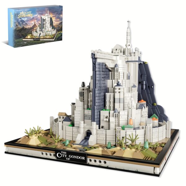 Minas Tirith Castle Building Block Set, MOC White City Movie Set Building Complex, Perfect for Home And Office Display, Fan Adult Toy Gift, Birthday, Christmas, Easter 1680pcs, Best for Christmas - Image 3