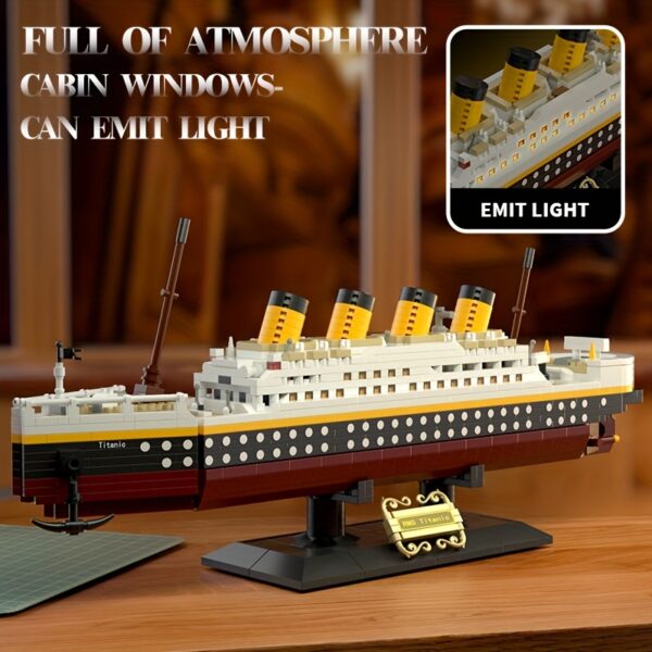 Large Titanic Model Building Block Kit, Adults Challenging Huge Titanic Cruise Ship Model Building Set, Adult Gifts, Birthday Gifts, Gifts For Friends, Family Ornaments - Image 9