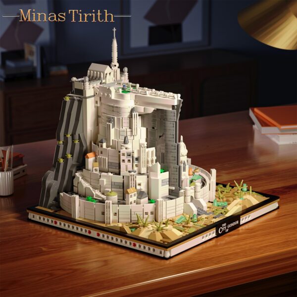 Minas Tirith Castle Building Block Set, MOC White City Movie Set Building Complex, Perfect for Home And Office Display, Fan Adult Toy Gift, Birthday, Christmas, Easter 1680pcs, Best for Christmas