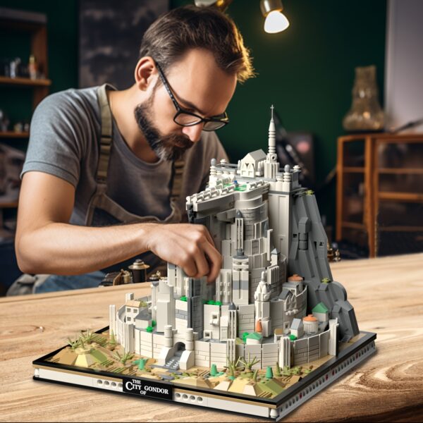 Minas Tirith Castle Building Block Set, MOC White City Movie Set Building Complex, Perfect for Home And Office Display, Fan Adult Toy Gift, Birthday, Christmas, Easter 1680pcs, Best for Christmas - Image 6