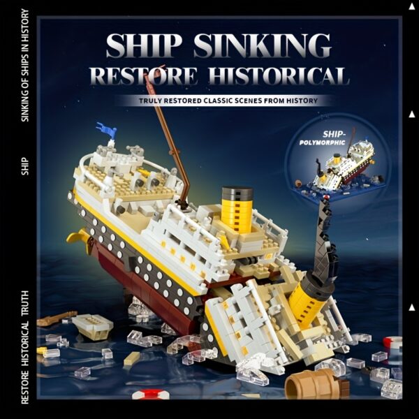 Large Titanic Model Building Block Kit, Adults Challenging Huge Titanic Cruise Ship Model Building Set, Adult Gifts, Birthday Gifts, Gifts For Friends, Family Ornaments - Image 7