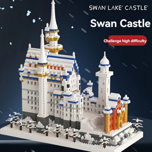 Swan Lake Castle World Landmark 2800 Particle Precision Replica Adult Difficult Building Blocks|Collector'S 3D Diorama Model|Brain Training Stress Relief Artifact