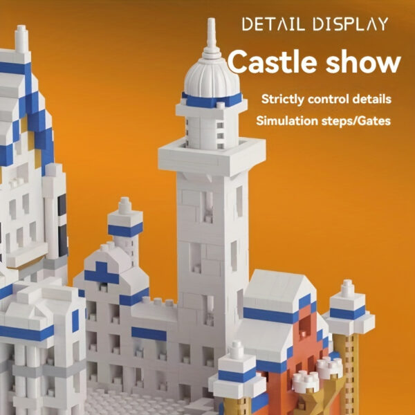 Swan Lake Castle World Landmark 2800 Particle Precision Replica Adult Difficult Building Blocks|Collector'S 3D Diorama Model|Brain Training Stress Relief Artifact - Image 2