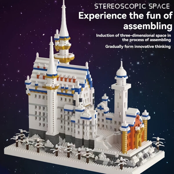 Swan Lake Castle World Landmark 2800 Particle Precision Replica Adult Difficult Building Blocks|Collector'S 3D Diorama Model|Brain Training Stress Relief Artifact - Image 3