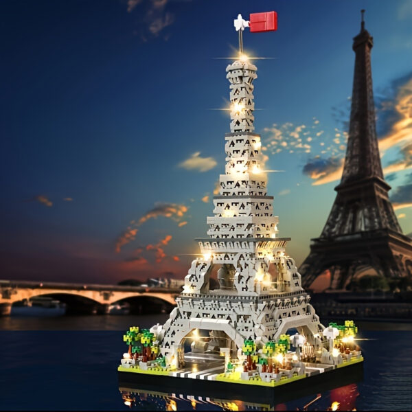 3585pcs Paris Eiffel Tower Builder Set | Immersive Micro Particle Building Blocks 3D Puzzle | STEM Educational Toys Collectible Display Model | 14 Educational gifts for teens and adults - Image 2