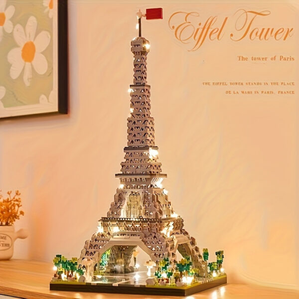 3585pcs Paris Eiffel Tower Builder Set | Immersive Micro Particle Building Blocks 3D Puzzle | STEM Educational Toys Collectible Display Model | 14 Educational gifts for teens and adults - Image 5