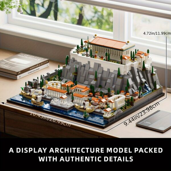 Athens Acropolis Architectural Landmark Mini Building Block Toys, Athens Acropolis Castle, Collection and Display Model Home Decoration Gifts, Jigsaw Table Decoration Gifts 1, 752pcs - Image 3