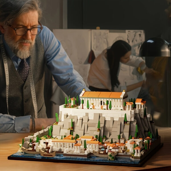 Athens Acropolis Architectural Landmark Mini Building Block Toys, Athens Acropolis Castle, Collection and Display Model Home Decoration Gifts, Jigsaw Table Decoration Gifts 1, 752pcs - Image 2