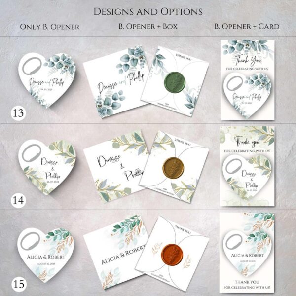 Magnetic Bottle Opener Favors for Weddings, Birthdays, Bridal Showers, Baptisms, Baby Showers. - Image 7