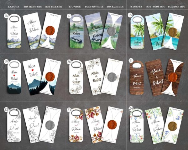 Magnetic Bottle Opener Favors for Weddings, Birthdays, Bridal Showers, Baptisms, Baby Showers. - Image 4
