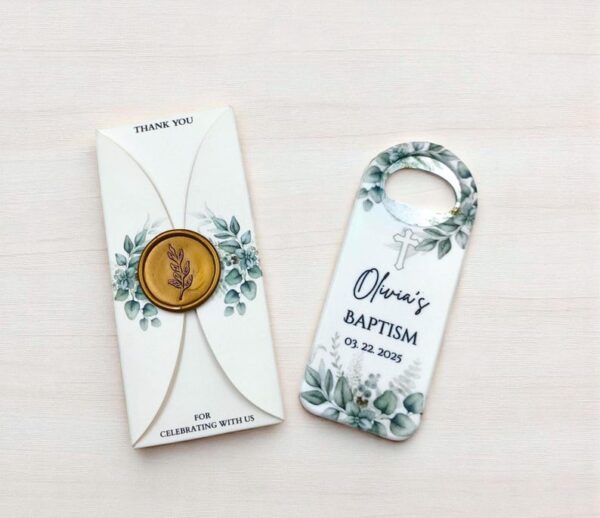 Baptism Bottle Opener Magnet Favors. Baby Shower Favors, Birthday party favors, Bulk Party Favors