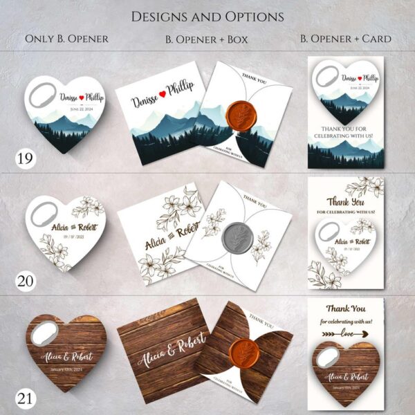 Magnetic Bottle Opener Favors for Weddings, Birthdays, Bridal Showers, Baptisms, Baby Showers. - Image 9