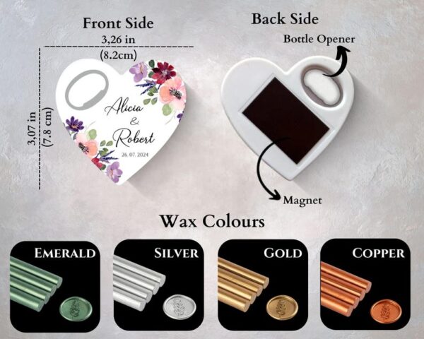 Magnetic Bottle Opener Favors for Weddings, Birthdays, Bridal Showers, Baptisms, Baby Showers. - Image 10
