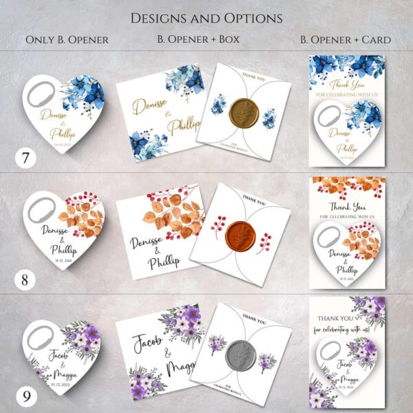 Magnetic Bottle Opener Favors for Weddings, Birthdays, Bridal Showers, Baptisms, Baby Showers. - Image 5