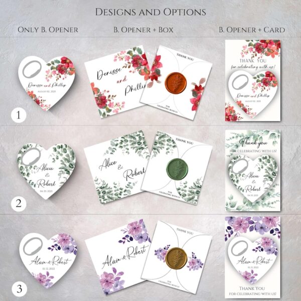 Magnetic Bottle Opener Favors for Weddings, Birthdays, Bridal Showers, Baptisms, Baby Showers. - Image 3