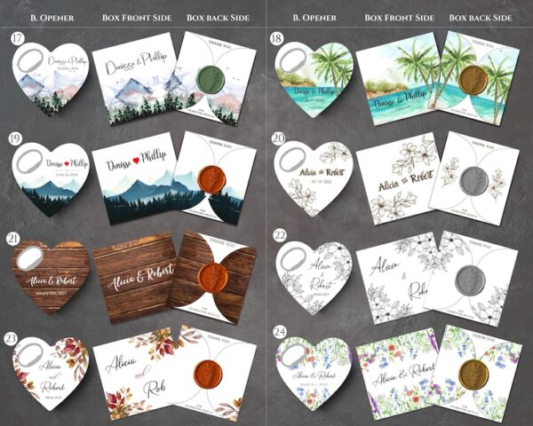 Magnetic Bottle Opener Favors for Weddings, Birthdays, Bridal Showers, Baptisms, Baby Showers. - Image 7