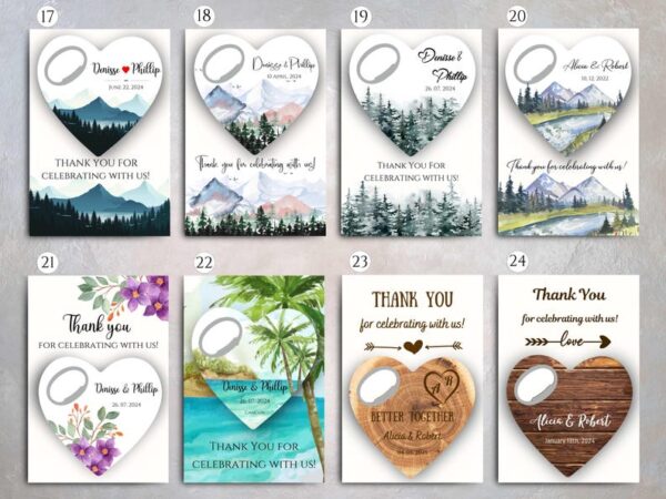 100 Pcs Wedding Favors for Guests in Bulk. Magnetic Bottle Opener Favors . Wedding Magnet - Image 6