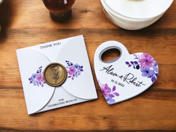 Magnetic Bottle Opener Favors for Weddings, Birthdays, Bridal Showers, Baptisms, Baby Showers.