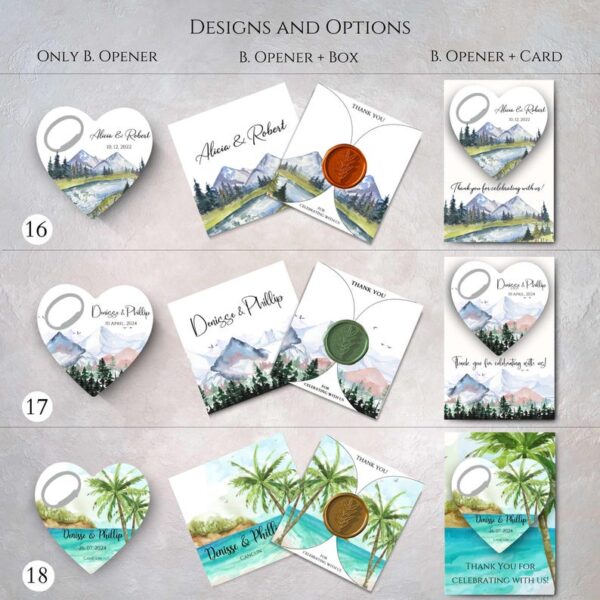 Magnetic Bottle Opener Favors for Weddings, Birthdays, Bridal Showers, Baptisms, Baby Showers. - Image 8