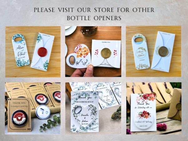 Wedding Favors Bottle Opener/ Magnet for Guests in Bulk. Cheap Wedding Favors for Guests. Boho Wedding favors, Rustic Wedding favors - Image 5