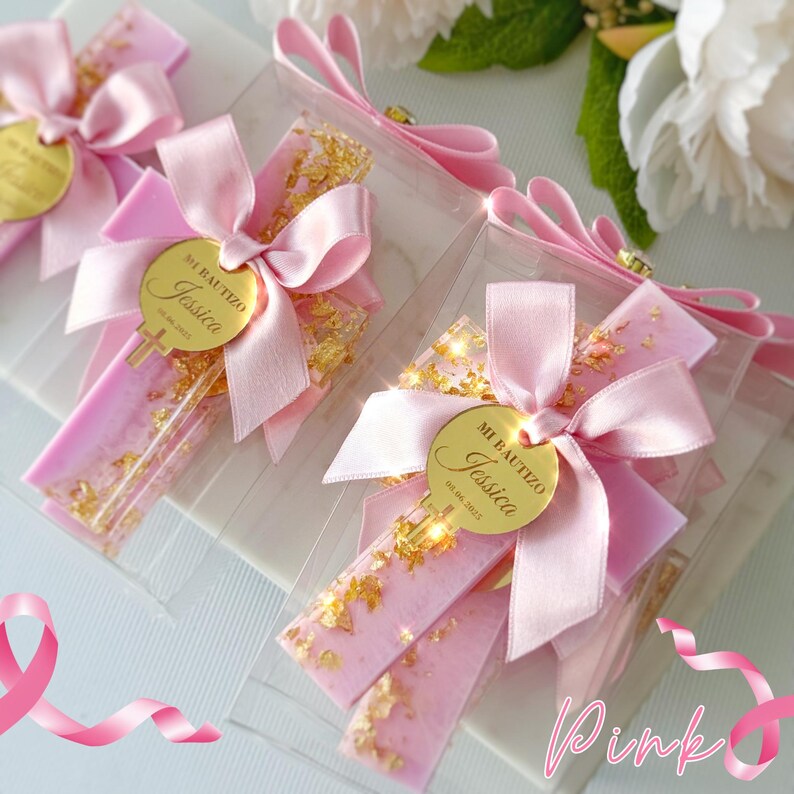 Custom Lilac Cross Magnets for Baptism Party, Christening Cross Magnet Favors, First Holy Communion Favor, Mi Bautizo Magnets, Baptism Gifts - Image 2