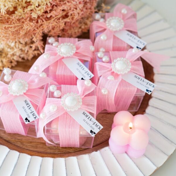 Custom Wedding Candle Favors, Elegant Bridal Shower Gifts, Personalized Bubble Candle, Bridesmaid & Baby Shower Party Favors, Event Keepsake - Image 5