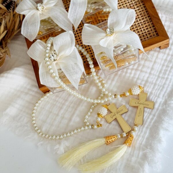 Rosary Baptism Gift, Personalized Baptism Gifts for Girls, First Communion Keepsakes, Baby Shower Gifts, Christening Party Gifts for Boys