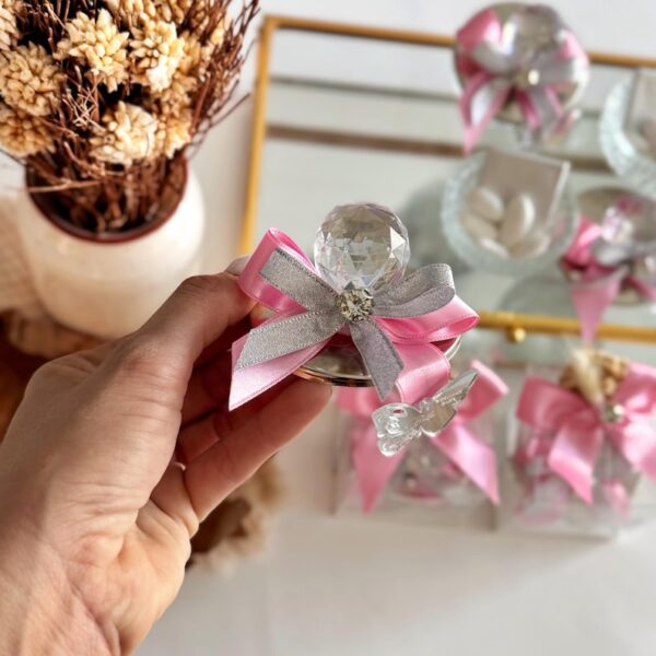 Luxury Silver Crystal Glass Wedding Favor Boxes, Personalized Candy Jar Favors, Wedding Candy Jar Favors, Customized Wedding Sweet Jars - Image 3