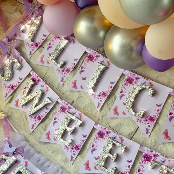 Glitter Banner Party Decoration, Sweet 15 Party Favor, Quinceañera Party Favor, Mis Quince, Birthday Party Favors, Deluxe Balloon Garland - Image 8