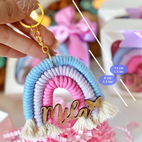 Rainbow Keychain Baby Shower Gifts, Welcome Baby Favors, Custom Birthday Favors, Personalized Gift, Keychain Baptism Favors, Thank You Gifts - Image 3