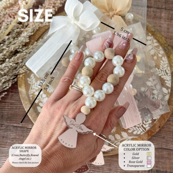 Custom Baptism Rosary Favors, Personalized Mini Wooden Baptism Gift, Custom Christening Gifts for Boy and Girl, Unique First Communion Favor - Image 2