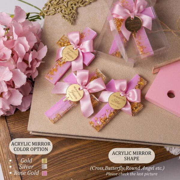 Custom Baptism Pink Cross Favors, Unique Baptism Favors For Girls and Boys, Cross Favors, Christening Gifts, First Holy Communion Favors - Image 6