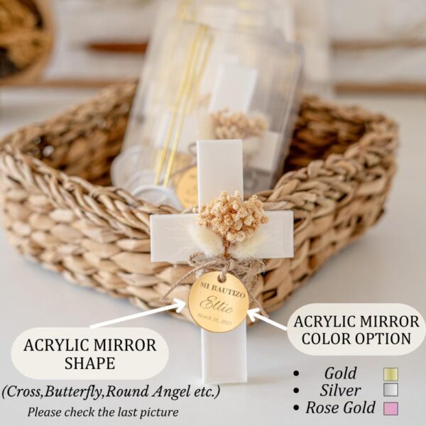 Custom Baptism Party Magnet Favors, Handcrafted Cross Magnet With Angel, First Communion Favor, Mi Bautizo, Christening for Girls and Boy - Image 8