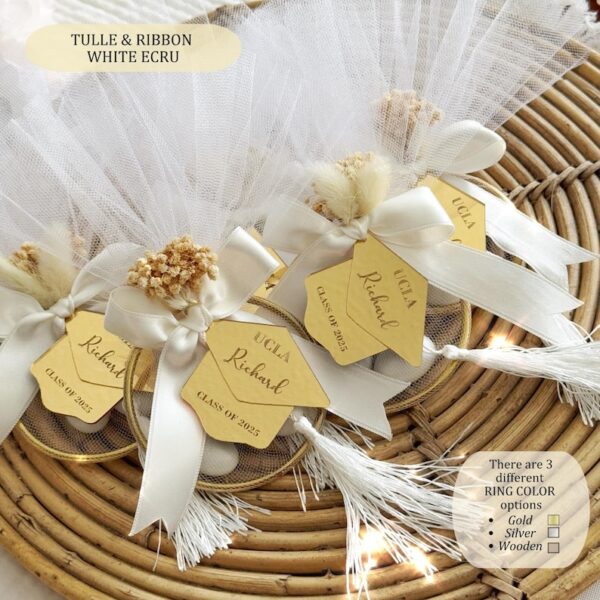 Personalized Graduation Candy Ring, Class of 2025 Gift, Custom Graduation Party Favor, Almond Candy Thank You Gift, Unique 2025 Graduation - Image 4