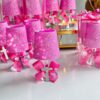Pink Lampshade Candle Baptism Gifts, Custom Baptism Favors, First Holy Communion Favors, Thank You Gifts, First Birthday For Girls and Boys