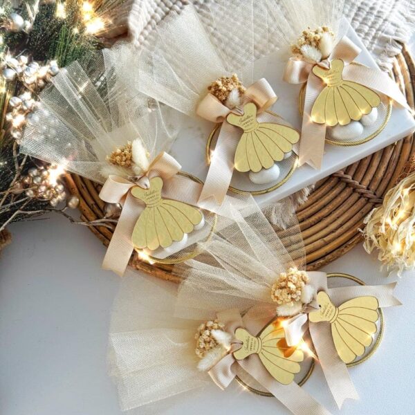 Quinceañera Almond Candy Favors for Guests, Sweet 16 Party Favor, Sweet 15 Personalized Gift, Custom Dress Tag Keepsake, Unique Quince Favor - Image 2
