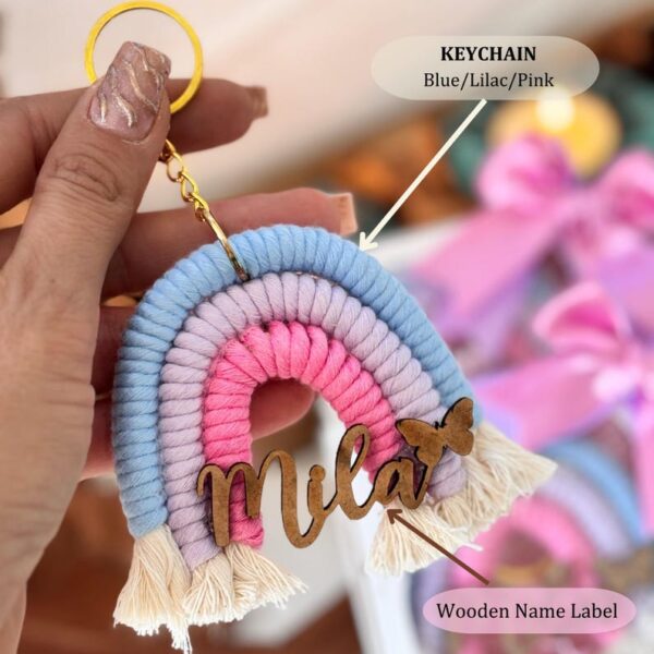 Rainbow Keychain Personalized Baptism Favors, First Communion Favors, Christening Favors, Custom Birthday Keychain, Mi Bautizo, Baptism Gift - Image 6