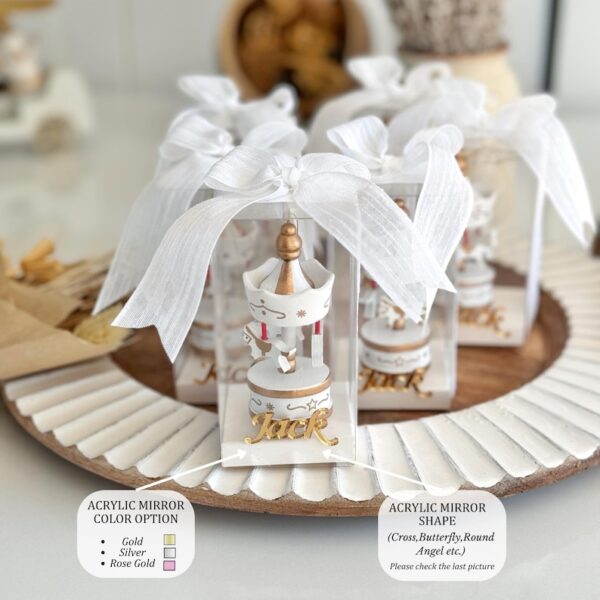 Carousel Party Favor, Baby Shower Keepsakes, Carousel Concept Gifts, Baptism Favors, Welcome Baby Favor, 1st Birthday Party Favor, Baptism - Image 2