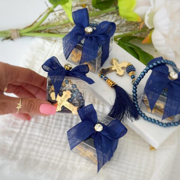 Butterfly Rosary Baptism Gifts, Christening Favor, Personalized Rosary Baptism Gifts for Girls and Boys, Communion Keepsake, Baptism Favor - Image 4