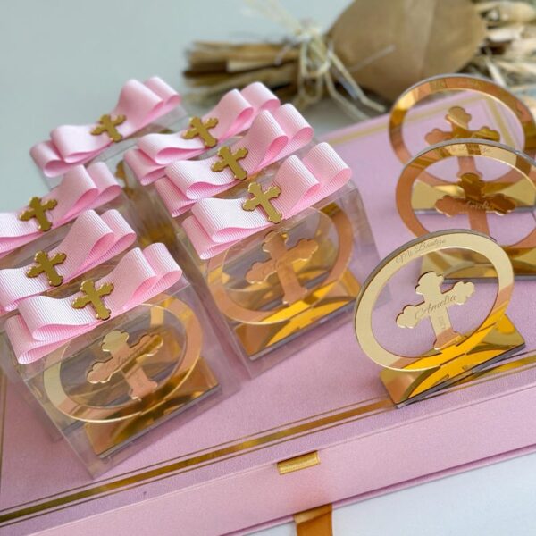Golden Cross Frame, Custom Baptism Cross Favors, Personalized Christening Keepsakes, Communion Decorations, Mi Bautizo, Acrylic Cross Favors - Image 10