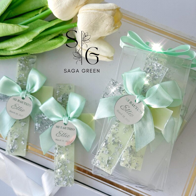 Custom Lilac Cross Magnets for Baptism Party, Christening Cross Magnet Favors, First Holy Communion Favor, Mi Bautizo Magnets, Baptism Gifts - Image 7